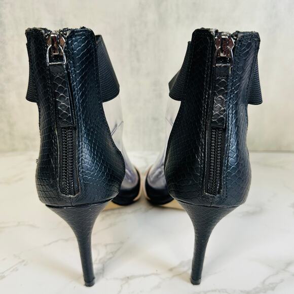 Simply Vera Vera Wang Sandals Black Tan Womens Sz 7 Ankle Strap Heels Dress Shoe - Picture 6 of 12